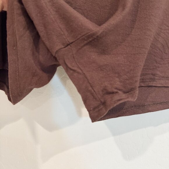 Skims Soft Stretch Pajama Sleep High Waisted Shorts Loungewear Brown Medium - Picture 3 of 6